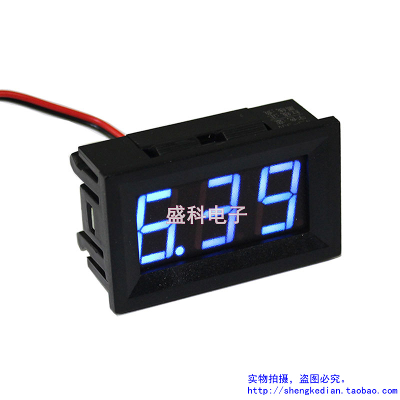 0 56 inch DC4 5-30V two-wire digital display voltmeter head 12V battery battery voltage measurement