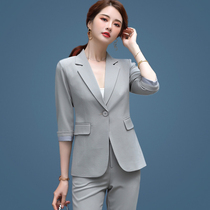 Early Autumn New Korean version of seven-point sleeve small suit jacket women light mature wind temperament slim net red professional suit suit suit