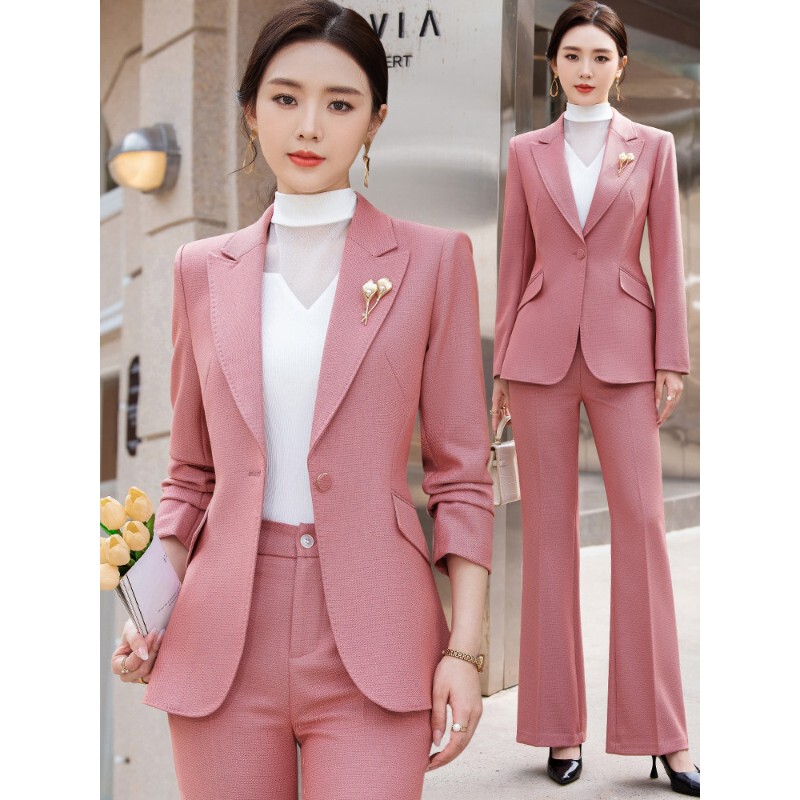 High-End Pink Suit Set Formal Wear 2026 New Style Professional Elegant Goddess Style Small Suit Jacket Workwear