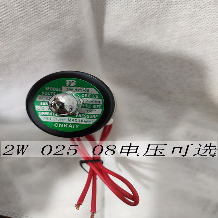 Two-position two-way diaphragm solenoid valve Water valve air valve 2W025-08 AC220V DC24V 2min G1 4