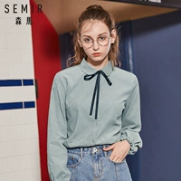 Semir, осенняя свежая хлопковая милая рубашка с бантиком, в корейском стиле