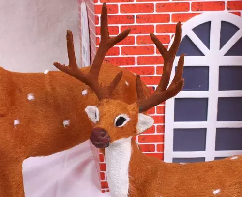 优情优意 Отец и сын Рождественский симуляция оленей Освещение оленей Рождественское украшение