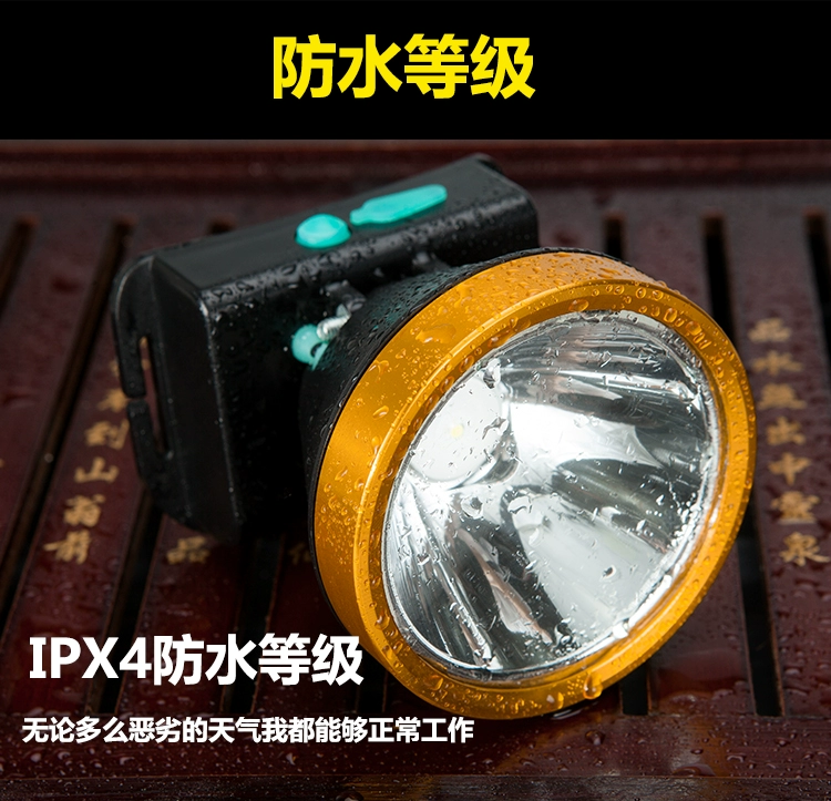 Chiếu sáng ngoài trời LED đèn pha mạnh sạc tầm xa đầu gắn đèn pin đêm câu cá đầu top miner's lamp 100 Wát