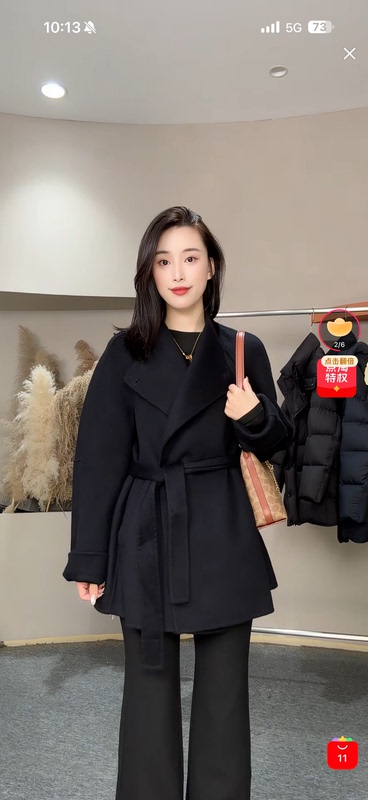 Mo [No Returns or Exchanges] R5D41063 Stand-Up Collar Coat