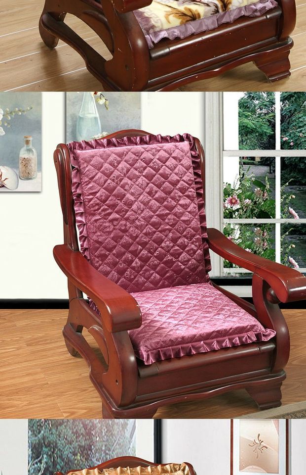 Ghế sofa gỗ đơn đệm không trơn trượt dày kết hợp đệm sofa gỗ gụ với đệm tựa lưng đệm đệm lót ghế tựa lưng