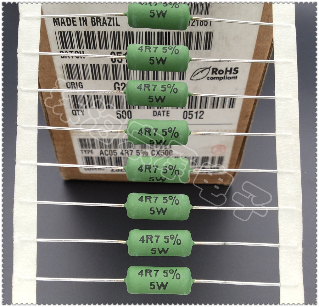 Import Brazil 4 7R 5W VISHAY AC05 4 7 Euroline winding resistance Philips 4 7 Ω