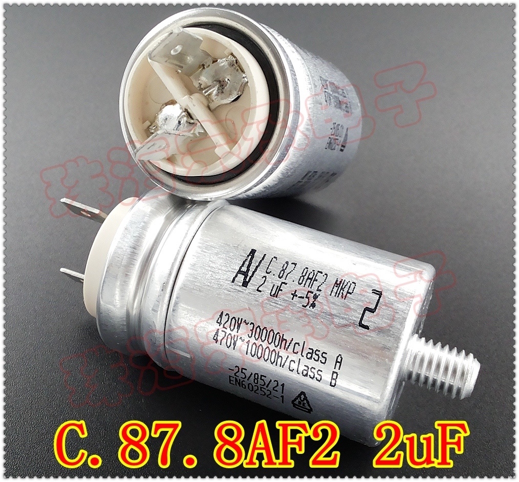 Imported Bulgaria 2uF C 87 8AF2 MKP AV motor working start capacitor 420V 470V