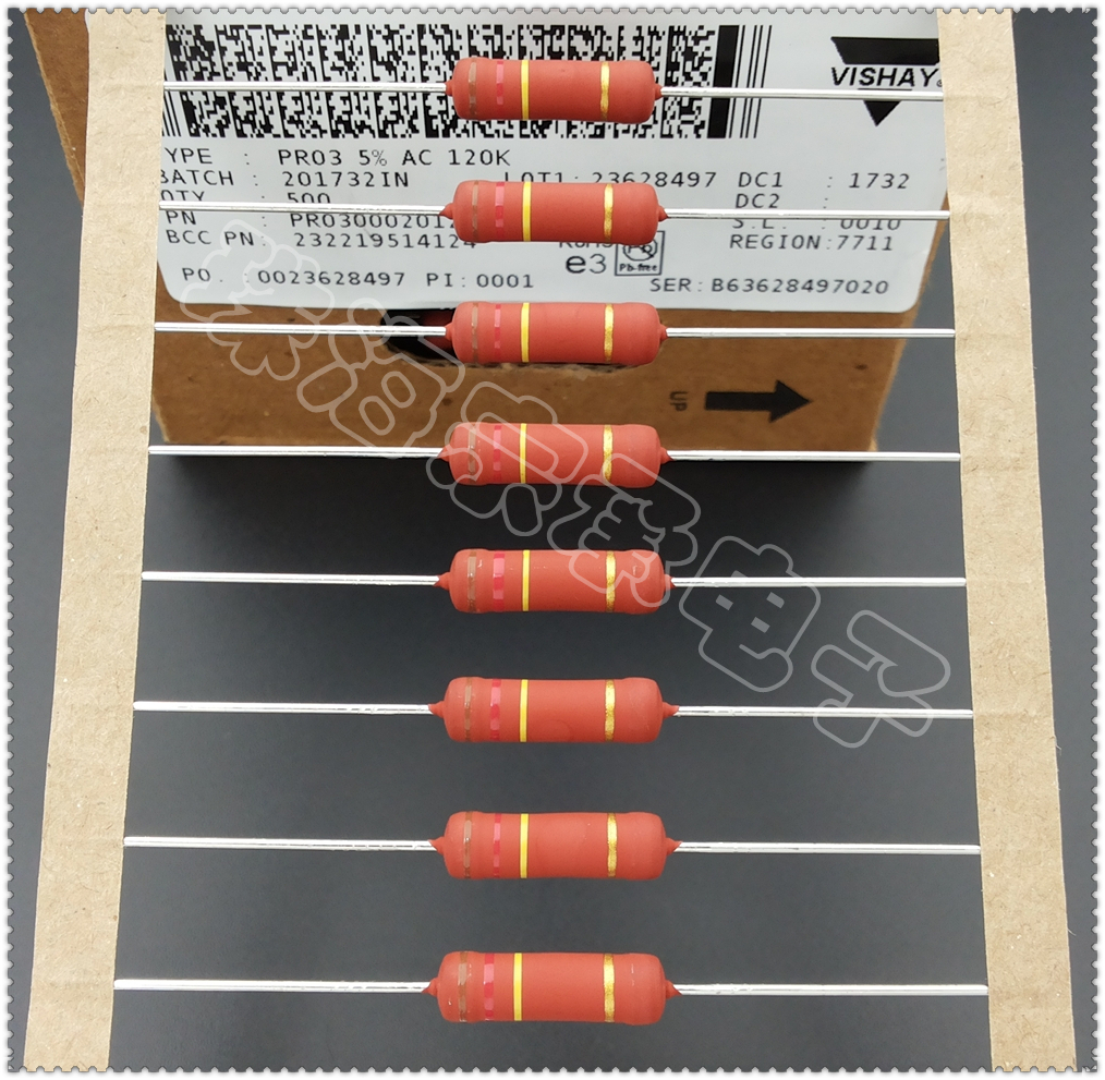 Imported India 120K 3W VISHAY PR03 metal film resistor