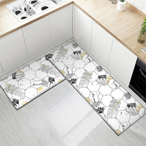Nordic kitchen ground mat anti-oil and waterproof cushion to wipe non-slip foot pads Ins entrance door cushions Home Carpet pu