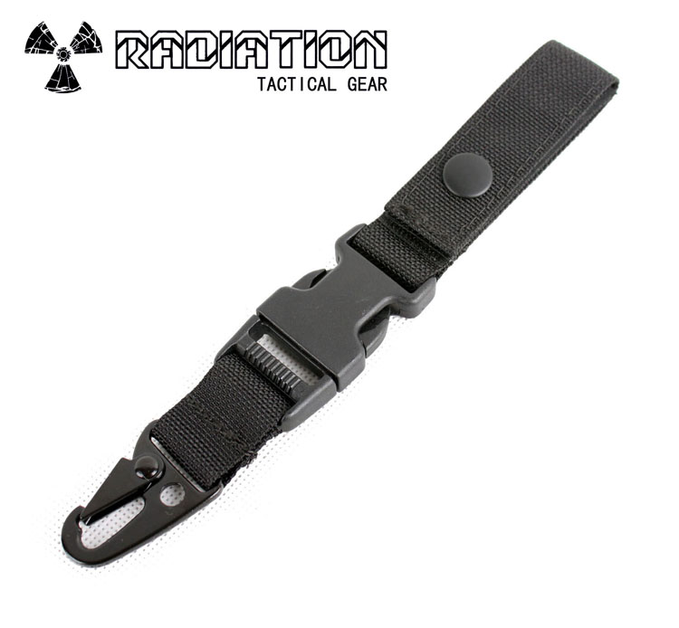 RADIATION-Radiation Multifunctional Keychain Mountaineering Pendant Combination Buckle (Black) UTX