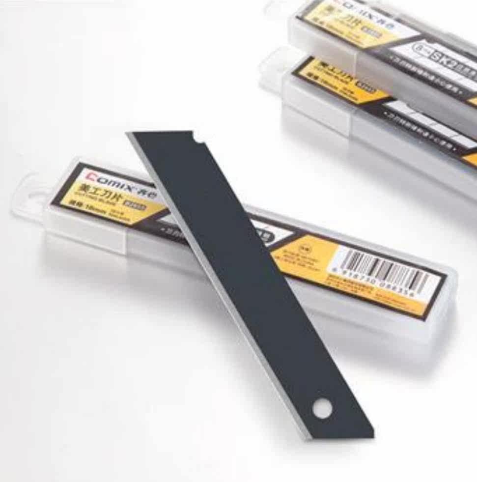 Qi Heart B2855 Hair Black Beauty Work Knife Sheet Big Number 18MM SK2 Fine Steel 10 Pieces Fit