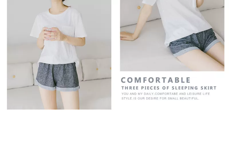 Bộ đồ ngủ cotton tinh khiết phụ nữ mùa hè quần đùi rộng rãi sinh viên ở nhà quần đùi phụ nữ đồ ngủ thể thao quần short chạy bộ giản dị có thể mặc bên ngoài - Quần tây