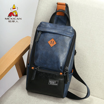 Scarecrow chest male tide sports chest skinny bag casual personality small backpack large capacity cycling single shoulder bag