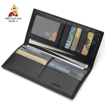 Scarecrow wallet male folder with large capacity multi - card bit card bag wallet 2021 casual simple leather wallet