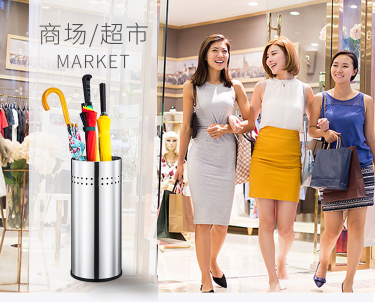 Ô dù xô nhà khách sạn sảnh vào ô đứng thép không gỉ ô dù sàn đứng vị trí sáng tạo lưu trữ xô - Kệ kệ treo tường gỗ tự nhiên