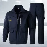 Хлопковый осенний износостойкий комплект для работы, рабочая одежда, защита от ожогов, увеличенная толщина, делается под заказ