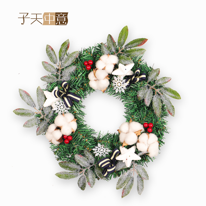 Zitian Zhongyi Decoration Shopping Mall Layout Simulation Flower Door Hanging Christmas Home Cotton Peach Immortal Garland