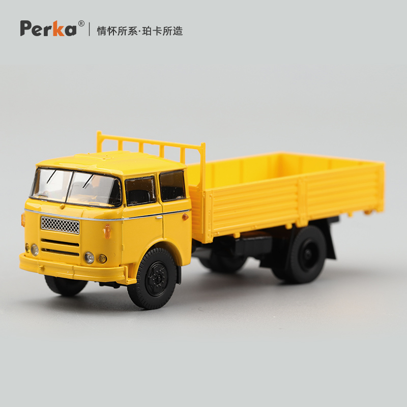 Poka 1/64 Huanghe Jn150 Alloy Car Model Heavy-Duty Truck Collectible Model Nostalgic Military Truck