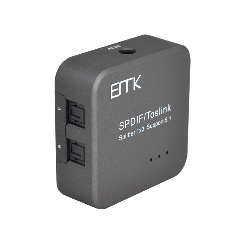 1 minute 3 optical fiber audio distributor in three out digital audio distributor 10% 3 fiber extension cord