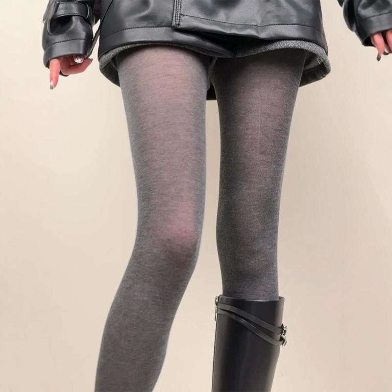 Wool and Silk Are Slightly Translucent~High-End Autumn and Winter Tights~High-Quality Imitation 40S Merino Wool, Skin-Friendly and Non-Irritating Leggings