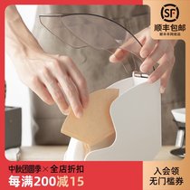CAFEDE KONA coffee filter paper holder filter paper box dust storage box cone V60 fan filter paper General