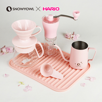 HARIO Japanese cold extract pot hanging ear curling pot drip pot dripping hand brewing coffee pot set appliance combination convenient filter Cup