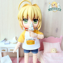 Korean va coat OB11T shirt NINIMAL short sleeve blouse printed pattern burger ice cream knit short sleeve