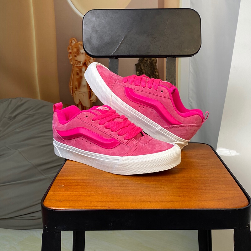 Vans Knu Skool Low-Top Dragon Fruit Color Unisex Fashion Casual Sneakers Vn0009Qcyu2 Vans Knu Skool Low-Top Dragon Fruit Color Unisex Fashion Casual Sneakers Vn0009Qcyu2