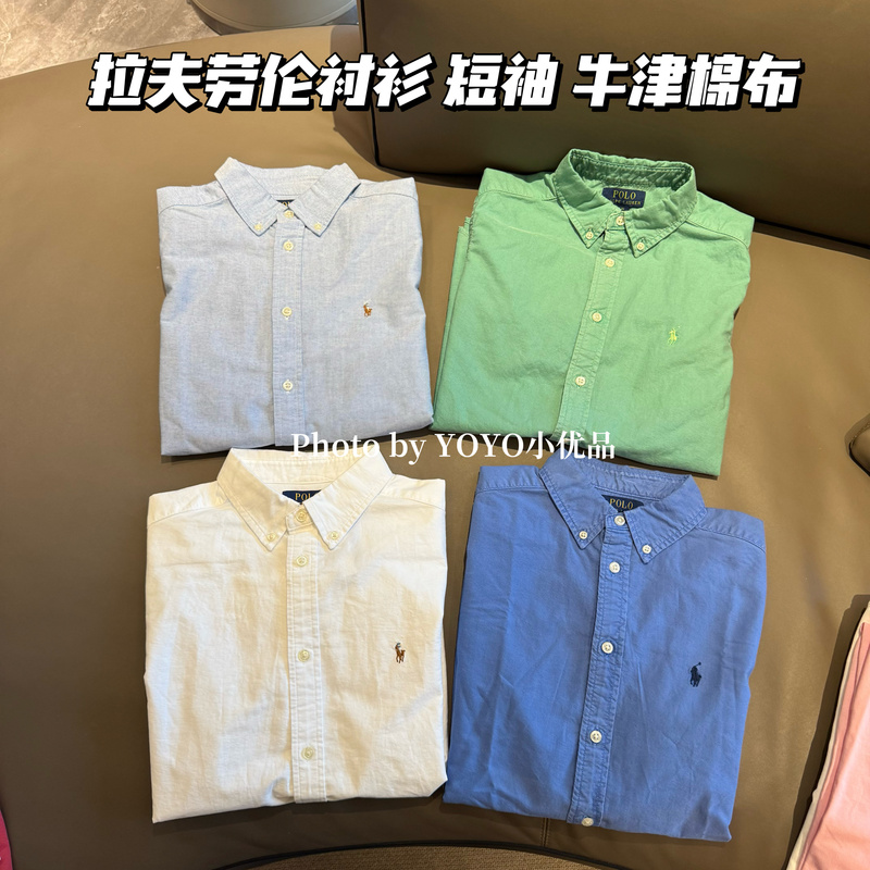 Authentic Domestic Stock｜Ralph Lauren Short-Sleeve Shirt, Pure Cotton, Oxford Cotton, for Boys