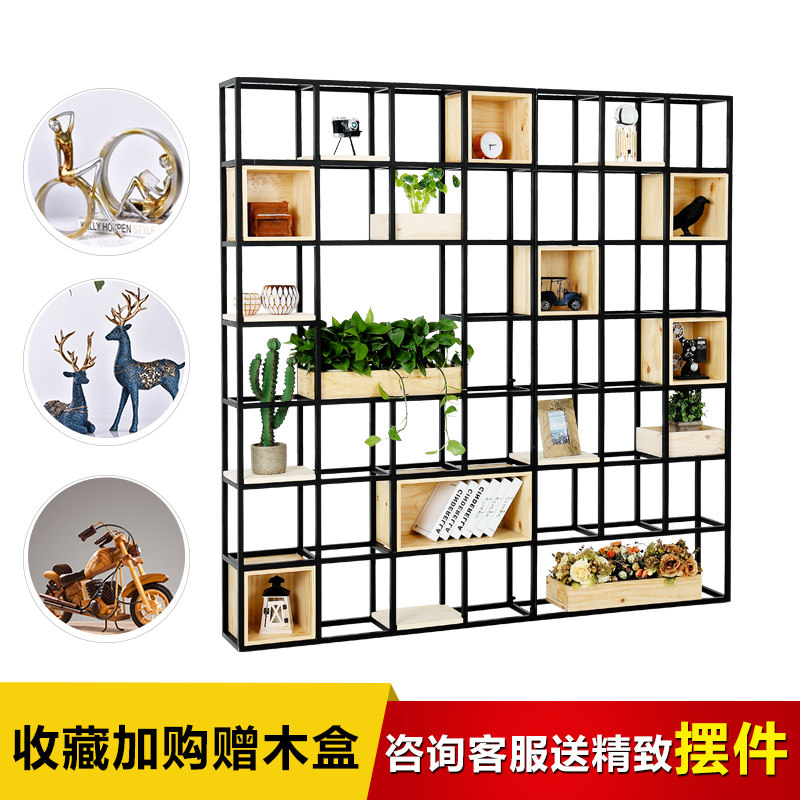 Loft Iron Divide Archives Nordic Decoration Screen Office display shelves American living room porch cabinet