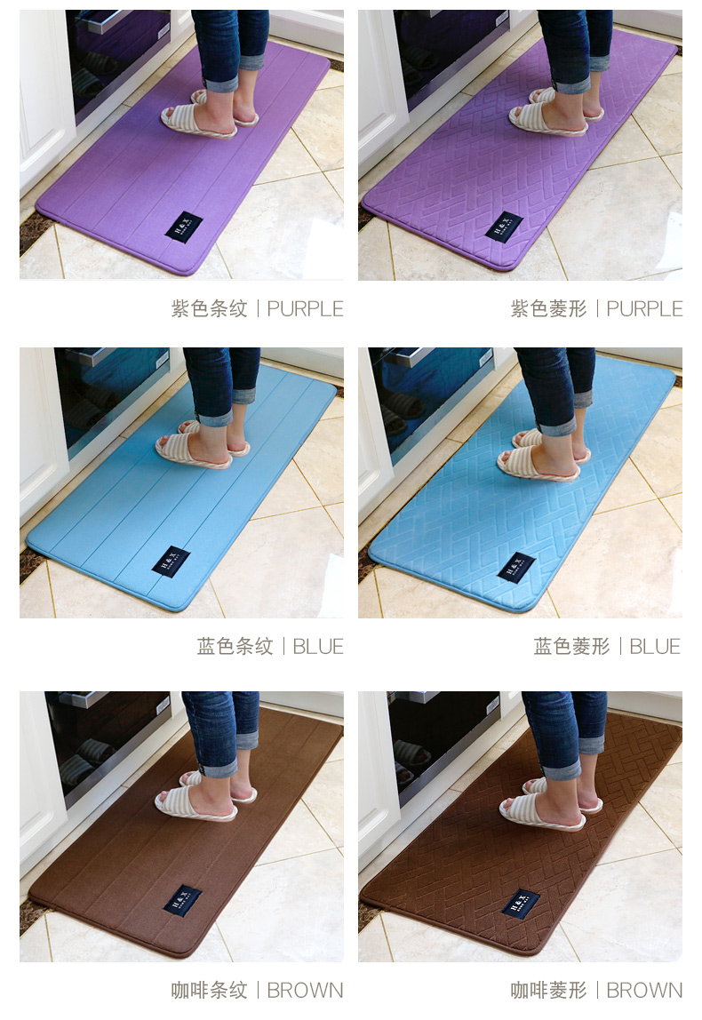 Hấp thụ dầu sàn nhà bếp thảm cửa phòng tắm thảm cửa phòng tắm thấm nước chống trượt thảm phòng ngủ cửa trượt thảm - Thảm sàn thảm đá