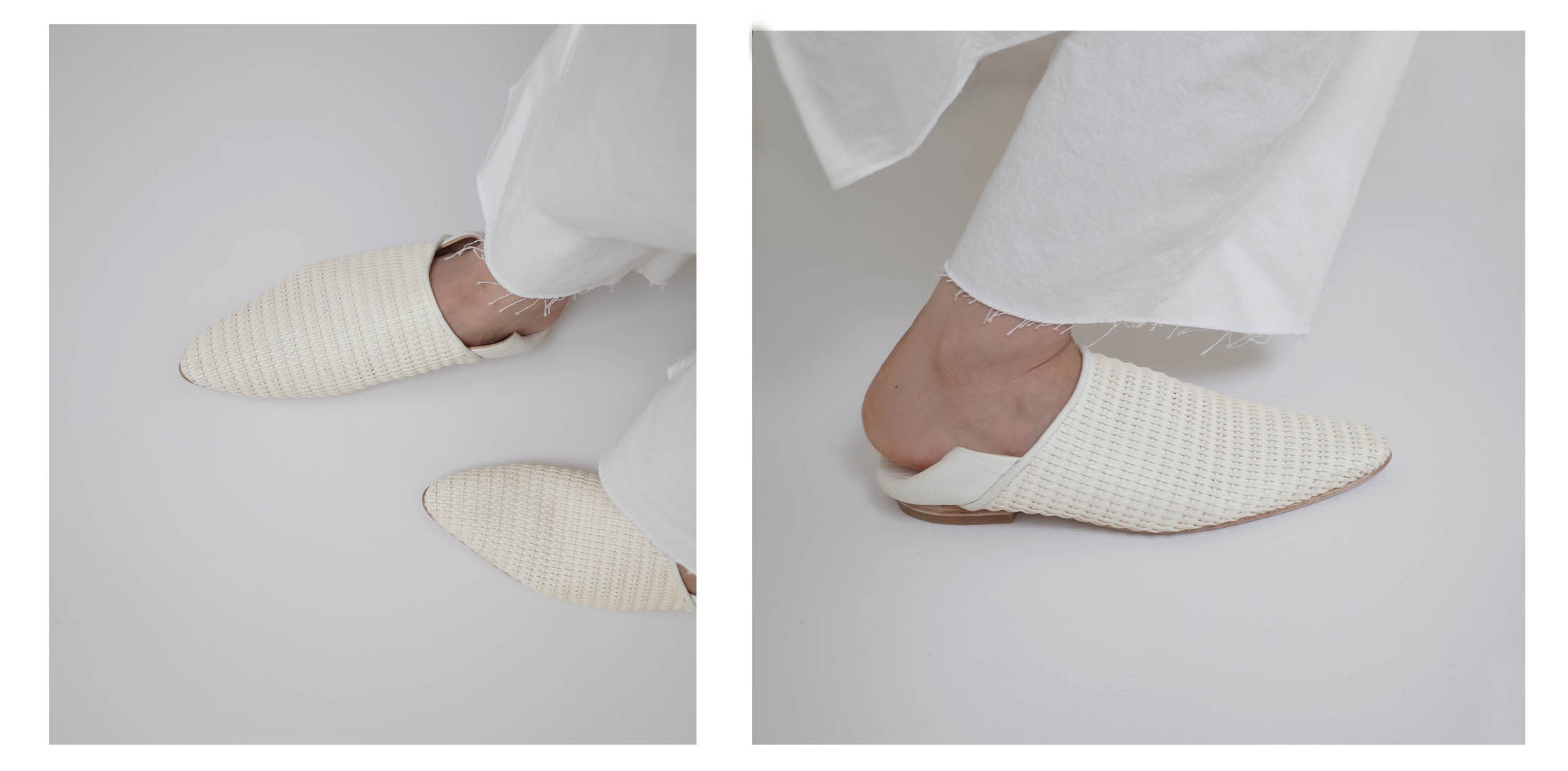 Темная обувь home work 18ss 手工编织牛皮尖头两穿鞋 atelier