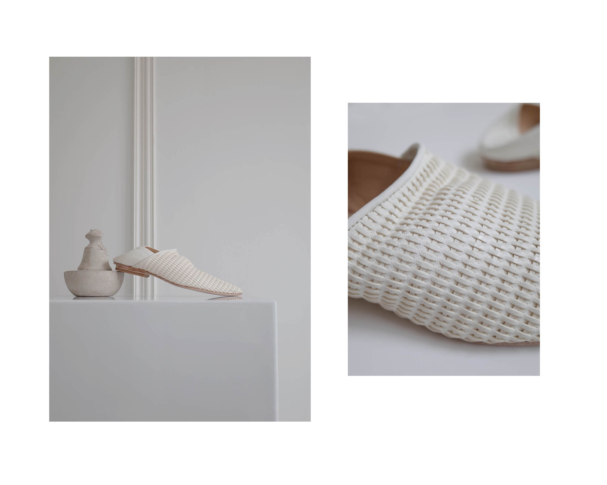 Темная обувь home work 18ss 手工编织牛皮尖头两穿鞋 atelier