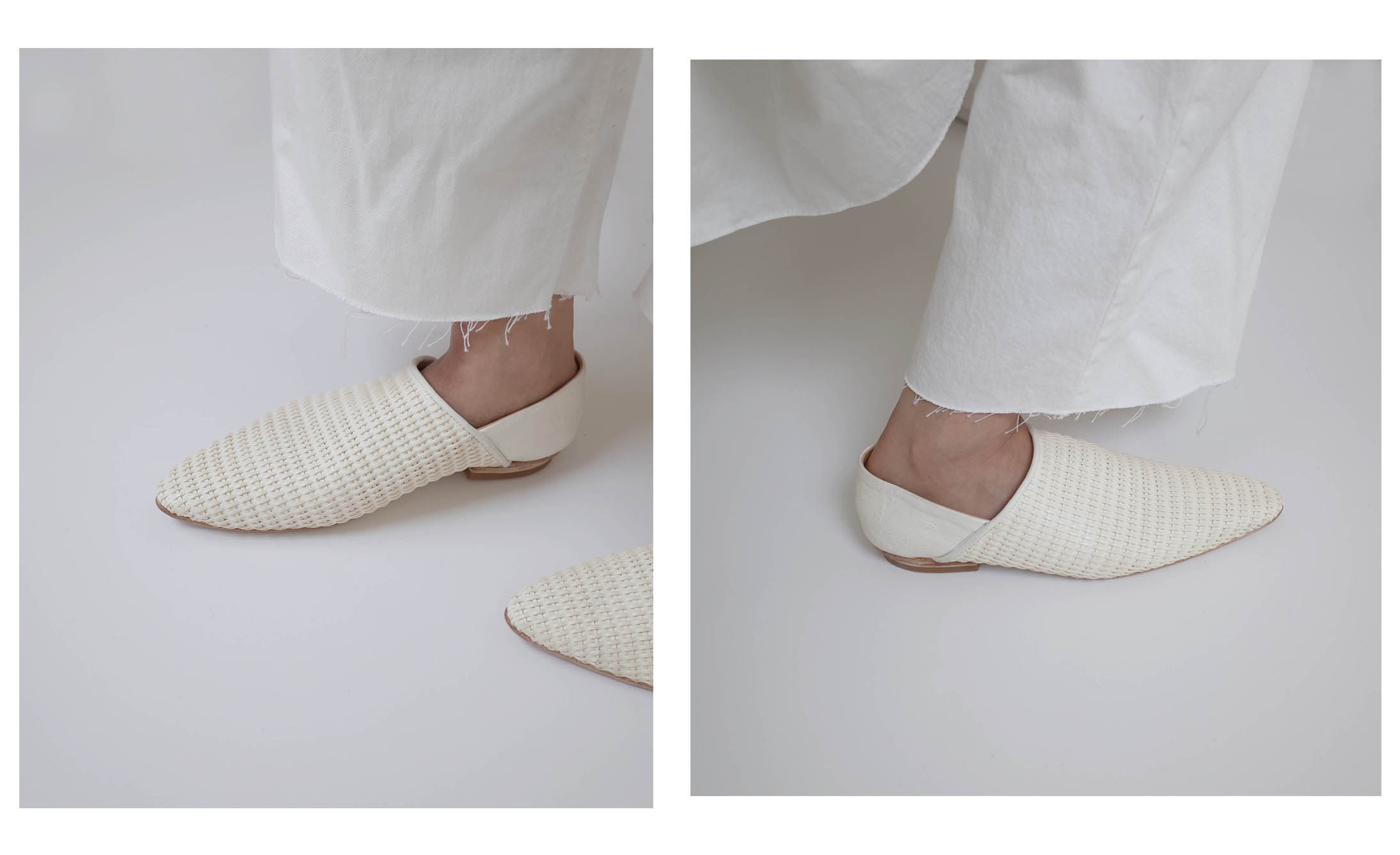 Темная обувь home work 18ss 手工编织牛皮尖头两穿鞋 atelier