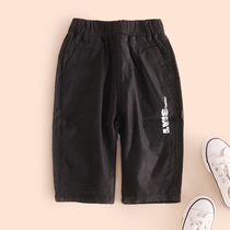 Little Tiger Patty Boys Pants Summer Shorts Mid-Big Children Summer Dress Pants Childrens Sweatpants Thin Casual Pants