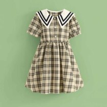 Little Tiger Patti Children Princess Dresses Girls Summer Dress New Baby Jk Goskirt Campus Wind Navy Collar Skirt Tide