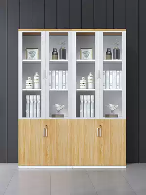 Office filing cabinet data Cabinet with lock storage cabinet file cabinet wooden high cabinet boss room glass bookcase furniture