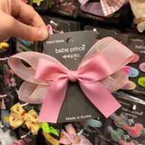 (Spot) Korea Bebe prince hair accessories ribbon double bow duckbill clip main wind hairclip hair card