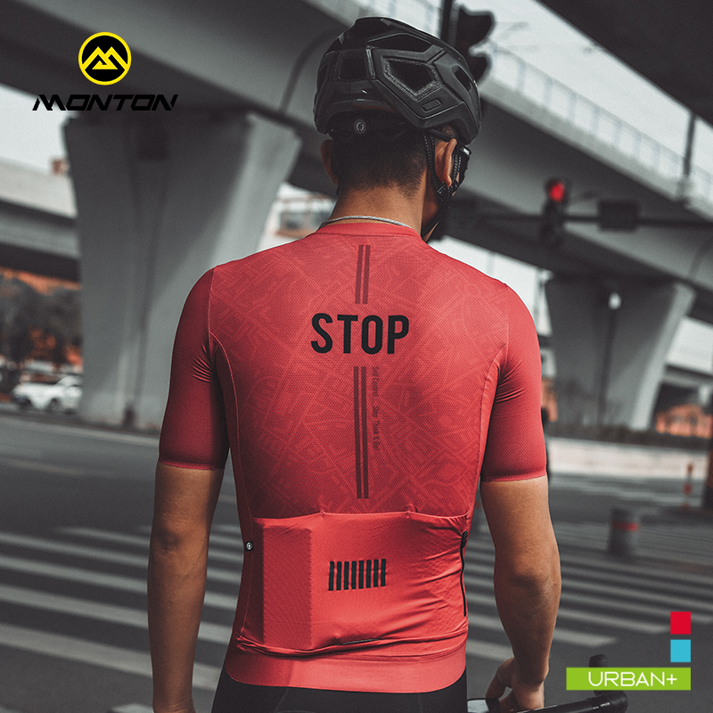 Monton Veins 22 years New products Short sleeves riding for summer breathable commuter men and women road car blouses traffic lights