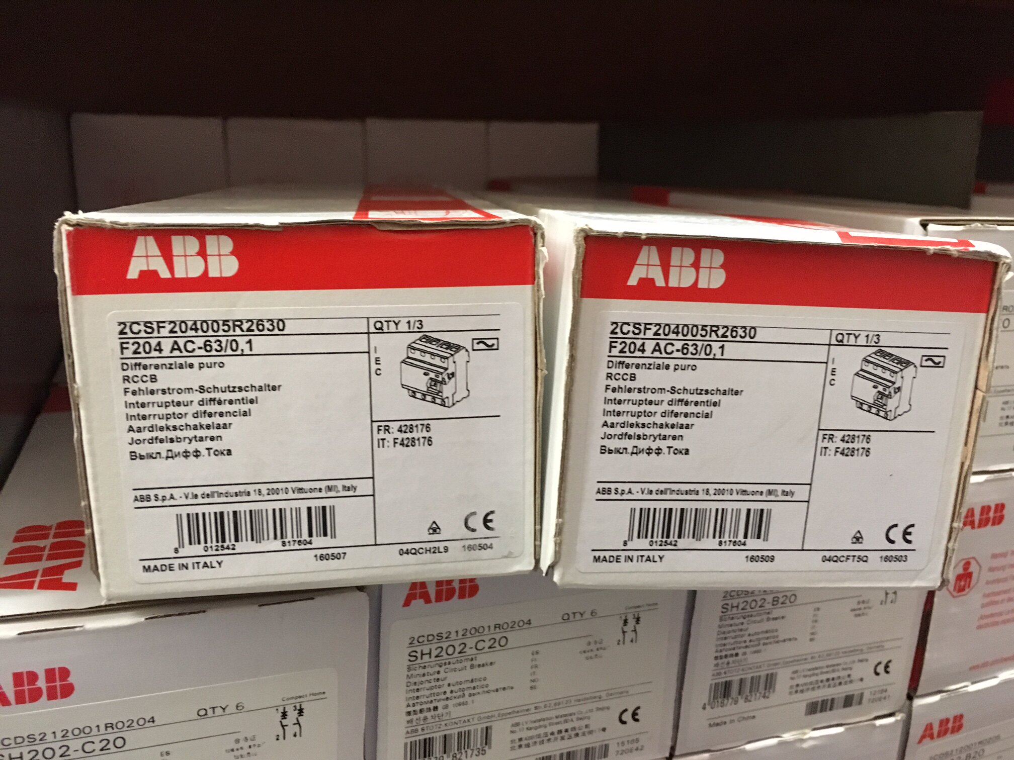 New original installation ABB electromagnetic residual current protector F204AC-63 0 1 imports
