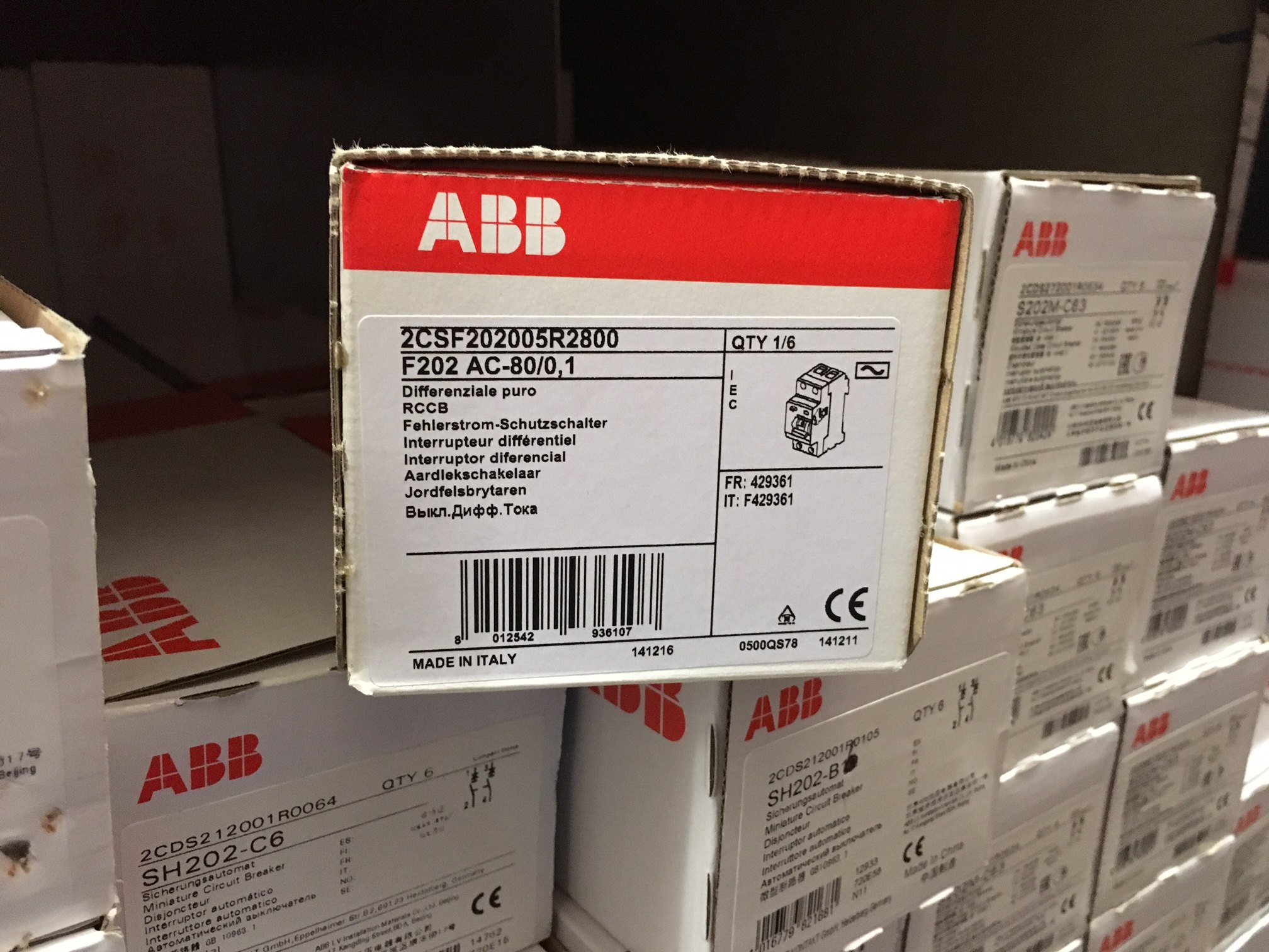 (New original)ABB electromagnetic residual current protector F204 AC-80 0 1