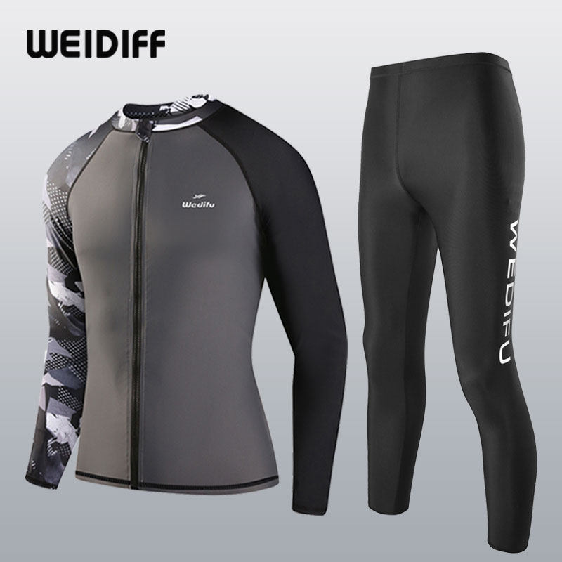 2022 Dive suit men's skinny sunscreen suit surfer suit with lean spring split swimsuit long sleeve trousers