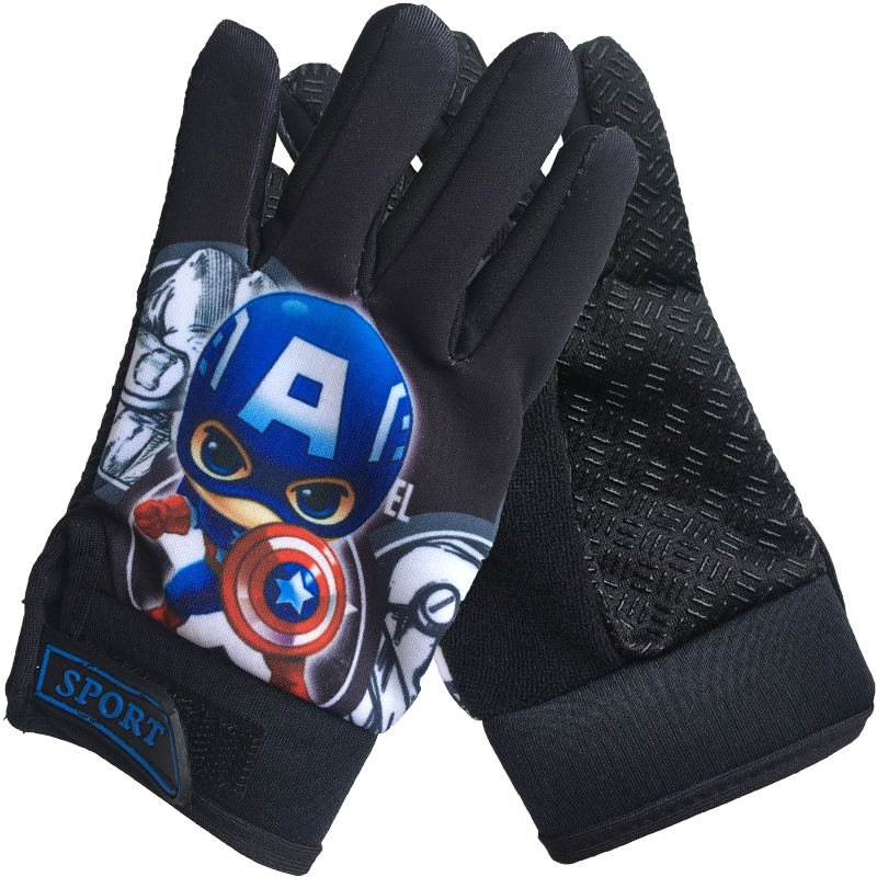 Boy Gloves Cute Student Child Spring Summer Five Fingers Bike Running 5 Year Old 6 6 8 Year Old Non-slip Breathable USA