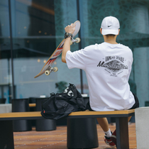 Summer letter print mens short sleeve T-shirt American Tide brand round neck casual T-shirt Hong Kong style ins trend half sleeve