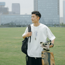 Summer American casual mens T-shirt trend creative hot dog print short sleeve youth cotton loose ins half sleeve tide