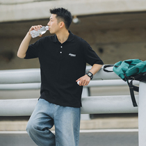 Lü Xiaohu original personality double layer collar POLO shirt short sleeve mens 2022 summer ins minimalist casual T-shirt blouses