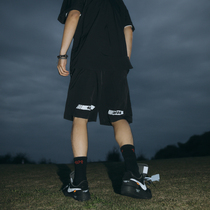 Lu Xiaohu 404 series reflective print quick-drying shorts male American Street ins Tide brand loose Beach five-point pants