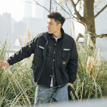 Lv Xiaohu American retro Amei Klai Collar Jacket Mens Wash Old Top Multi-pocket Jacket Tide