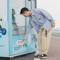 Day Ensemble Retro Striped Long Sleeve Shirt 2022 Fall New Men And Women Same bf Wind tide Loose Jacket Jacket