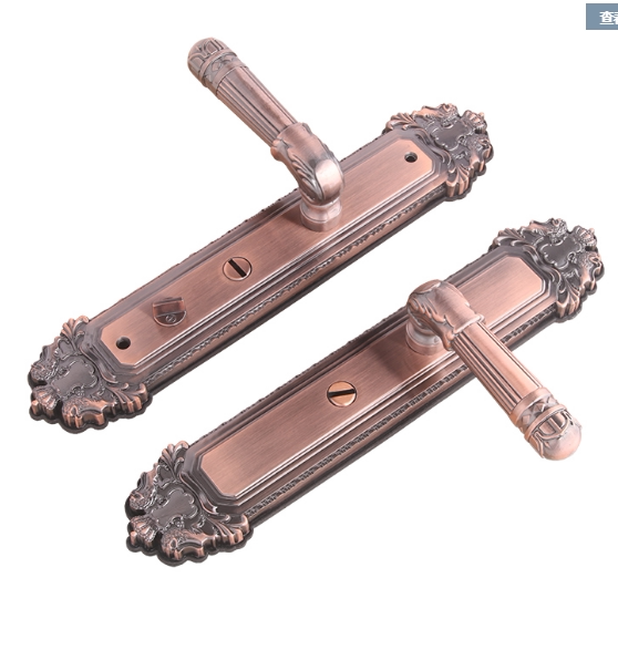 Zhongheng red bronze European-style anti-theft door handle luxury 9063 door handle Buyang door lock panel double door handle